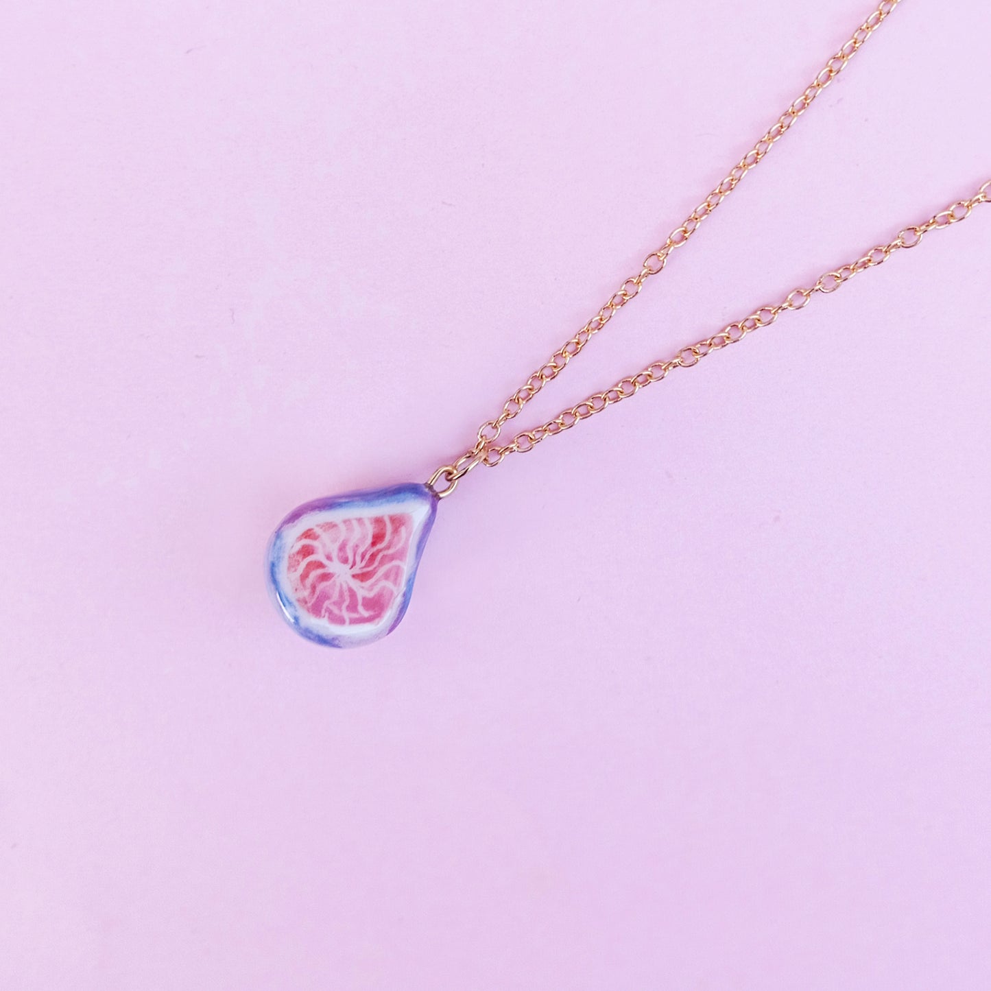 JULY : FIG CHARM NECKLACE