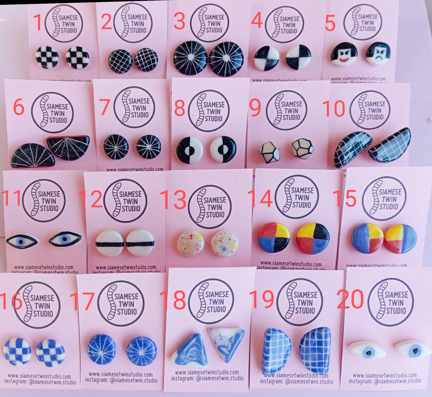 GRAPHIC STUD EARRINGS