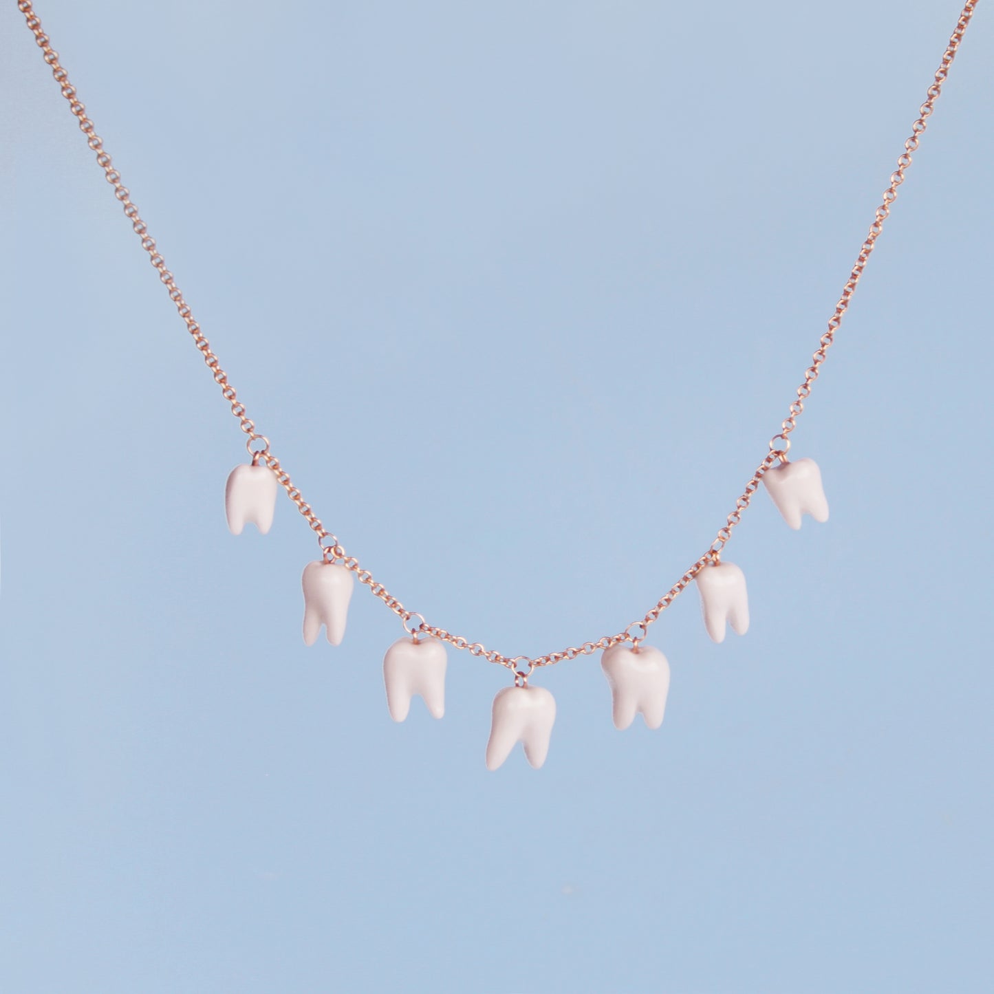 Porcelain teeth necklace