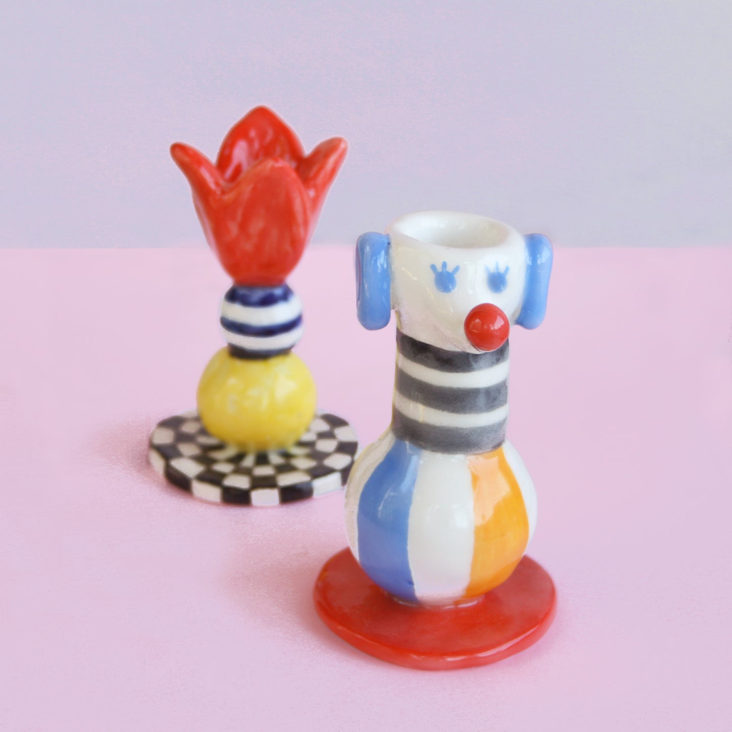 WEENIE DOG - CERAMIC CANDLE HOLDER