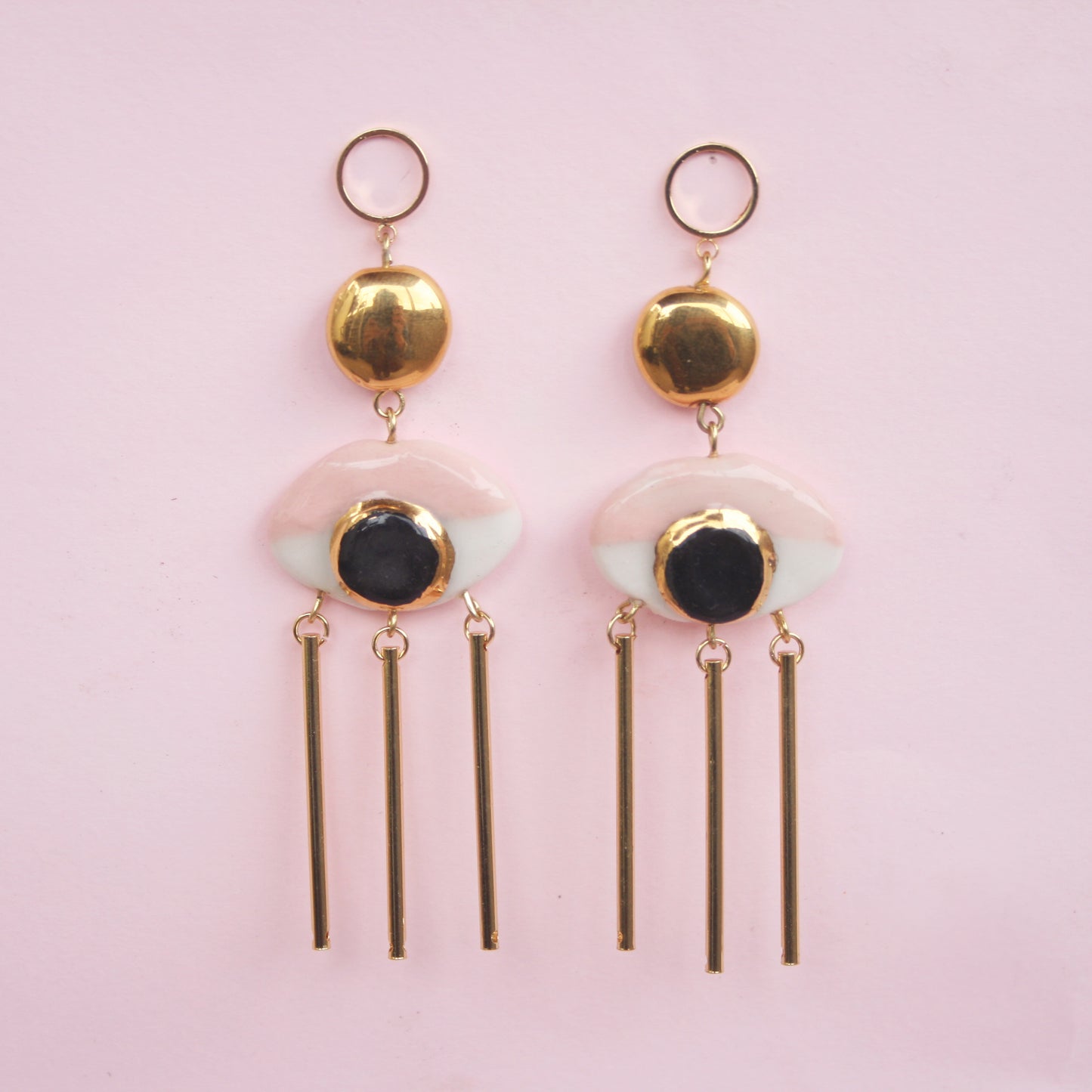 EYE DANGLE EARRINGS
