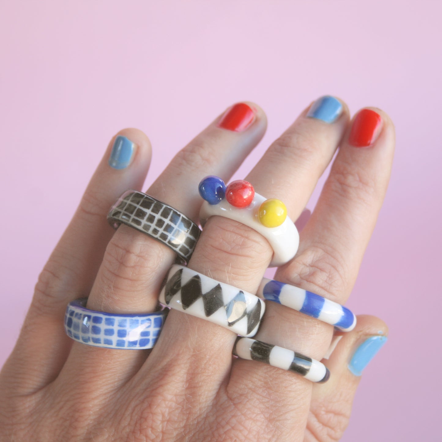 STRIPES - PORCELAIN RING