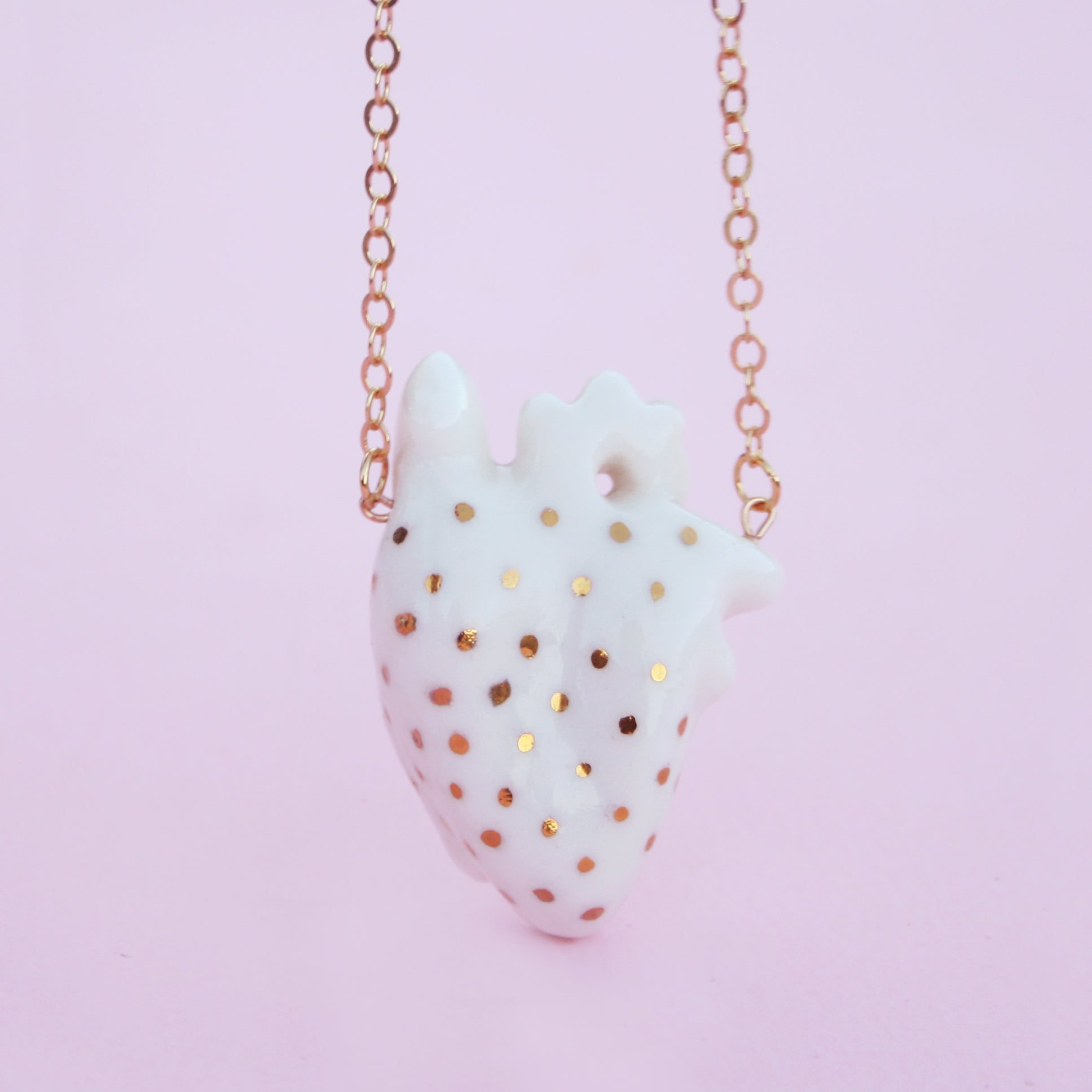 Statement Porcelain necklace anatomical heart