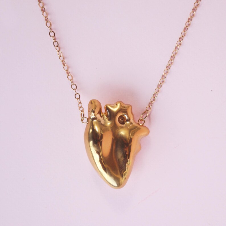 GOLDEN HEART - PORCELAIN NECKLACE