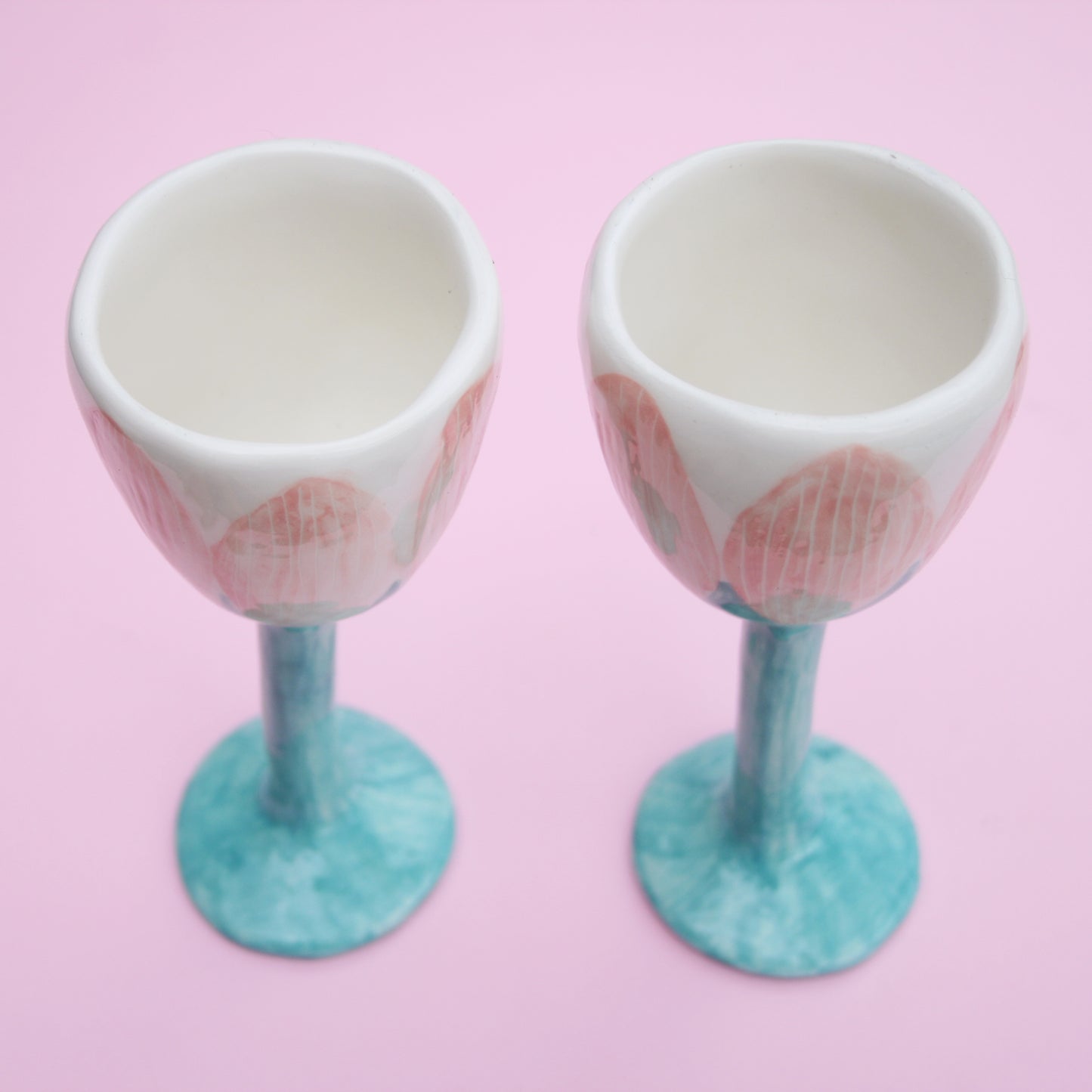 CERAMIC GOBLETS - SET OF 2