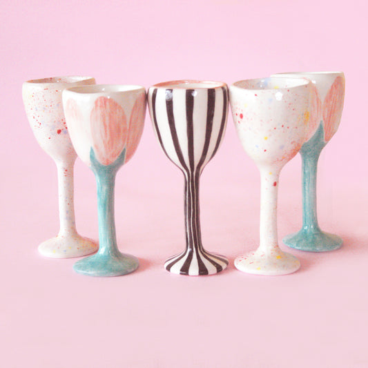 CERAMIC GOBLETS - SET OF 2