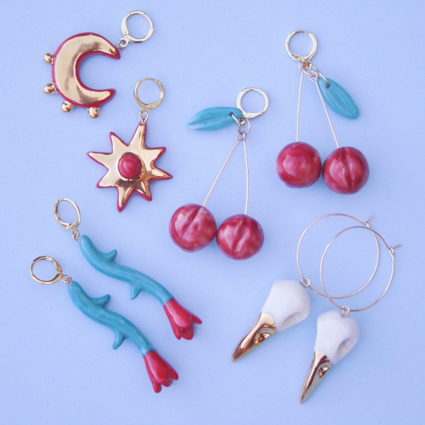 CHERRY - PORCELAIN EARRINGS
