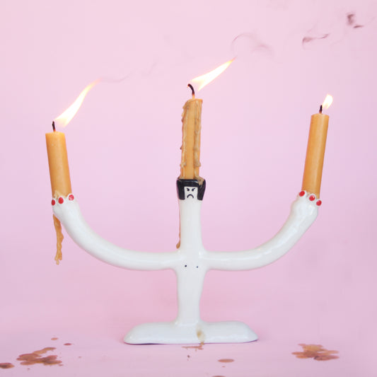 SIAMESE TWIN CANDLE HOLDER