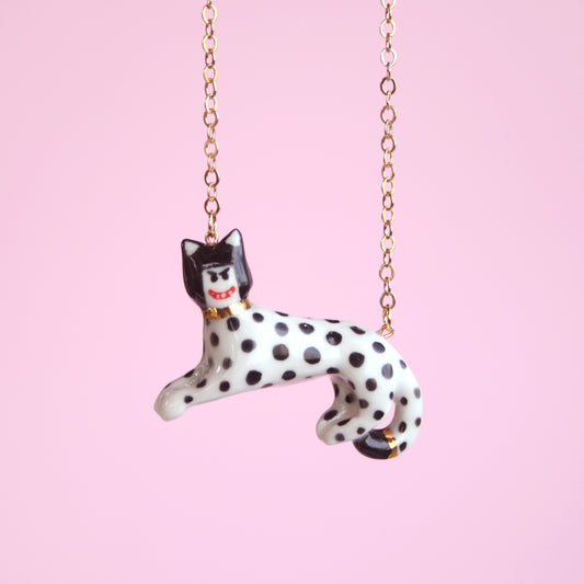 LEOPARD GIRL NECKLACE / SNOW LEOPARD