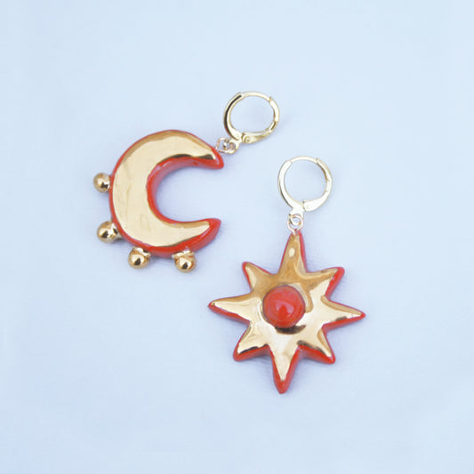 STAR AND MOON EARRINGS