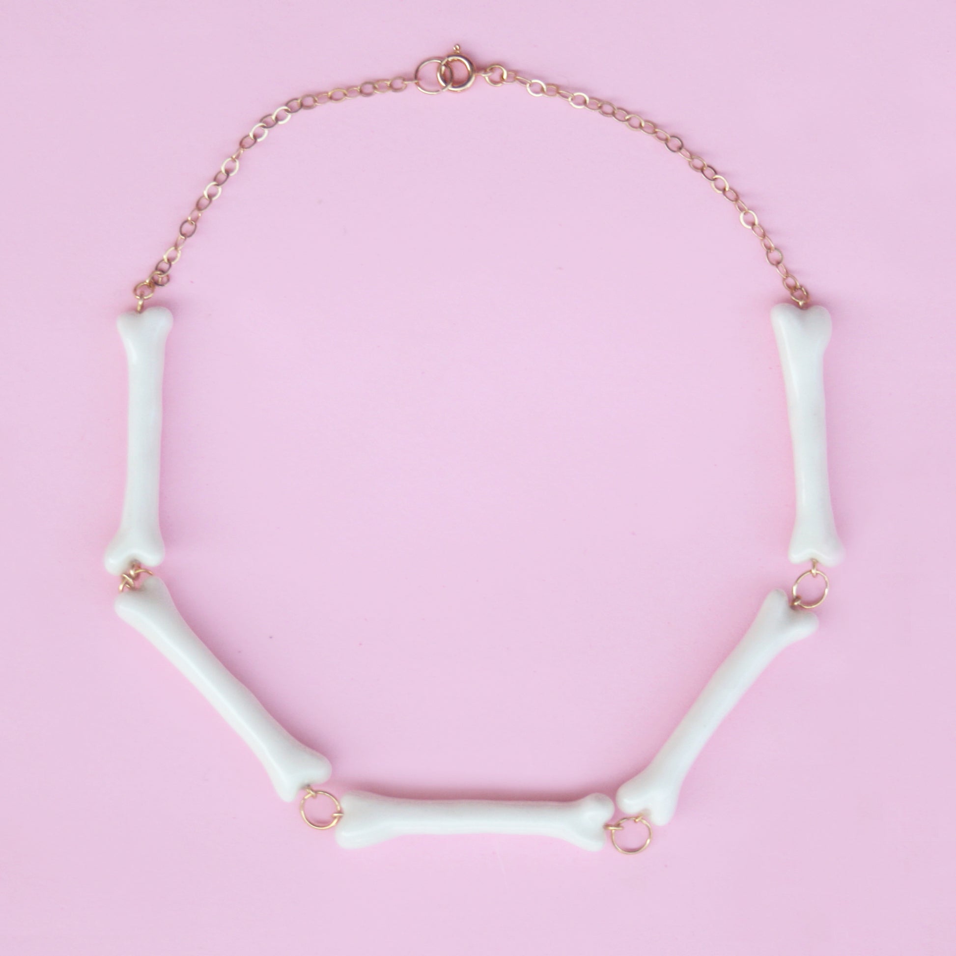 Porcelain Bone Chocker Necklace 