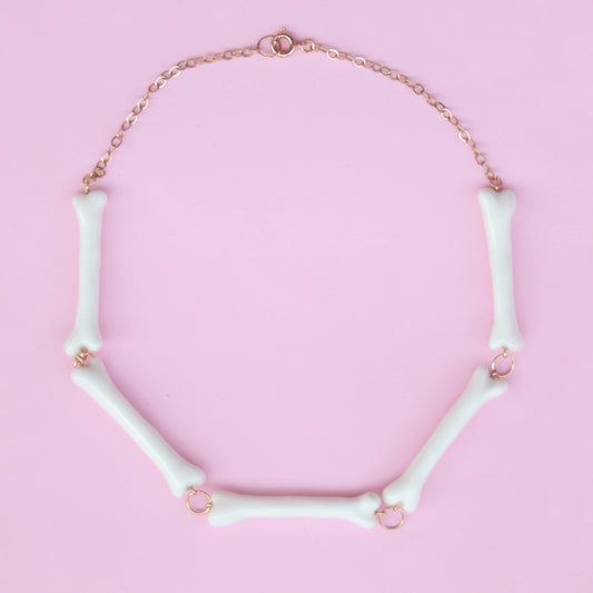 Porcelain Bone Chocker Necklace 