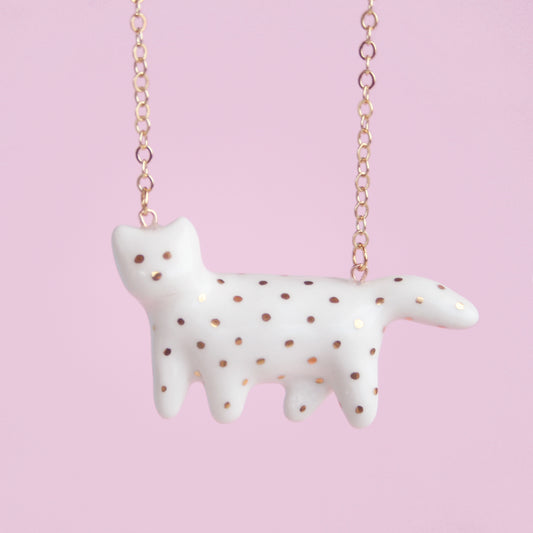 FAT CAT - PORCELAIN NECKLACE