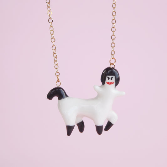 CENTAUR - PORCELAIN NECKLACE / BLACK