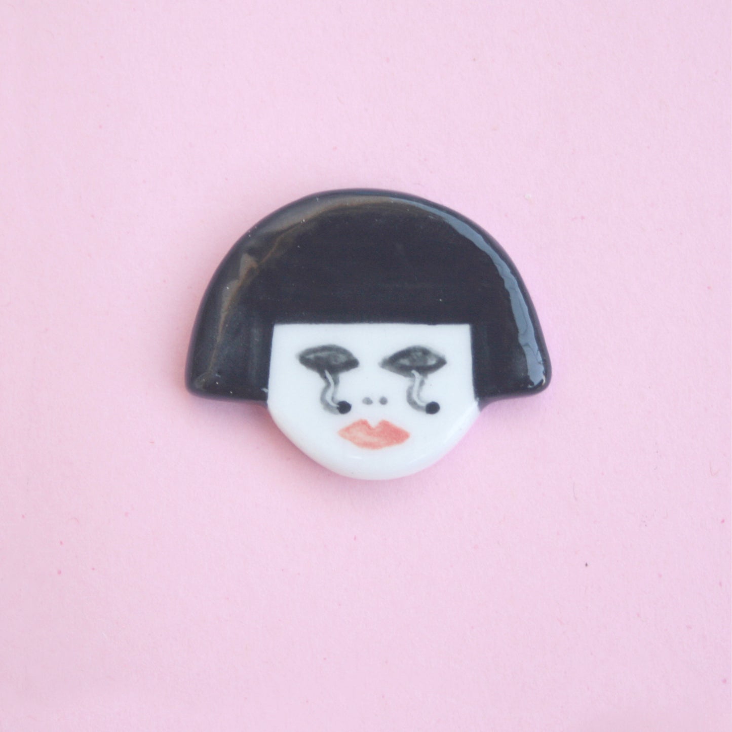 DOLL PINS - PORCELAIN BROOCHES