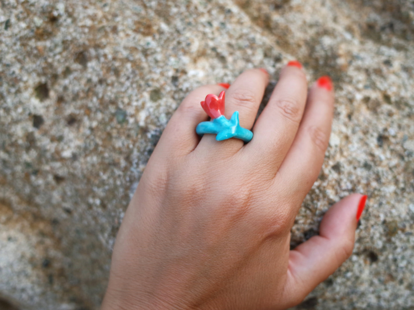 FLOWER - PORCELAIN RING