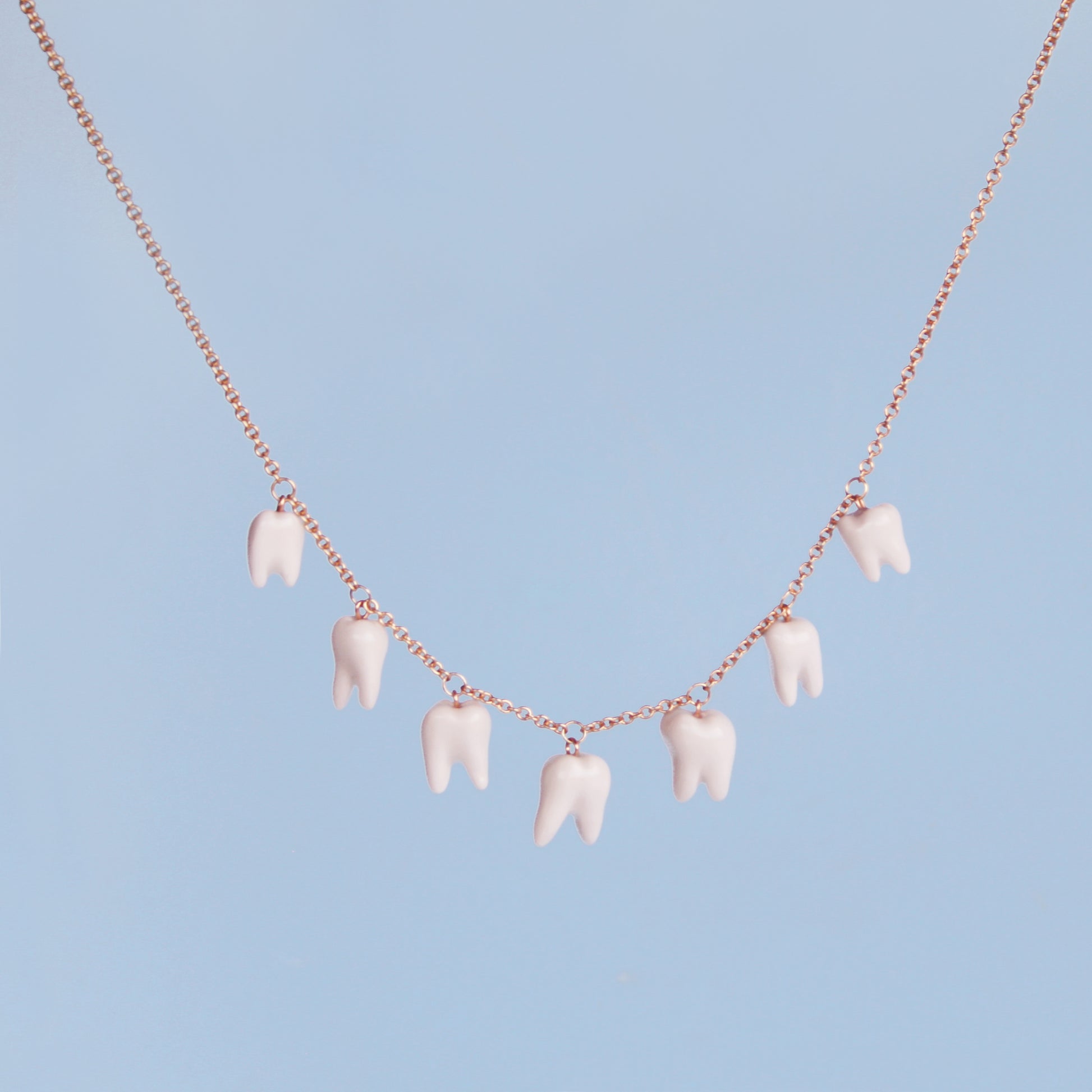 Porcelain teeth necklace 