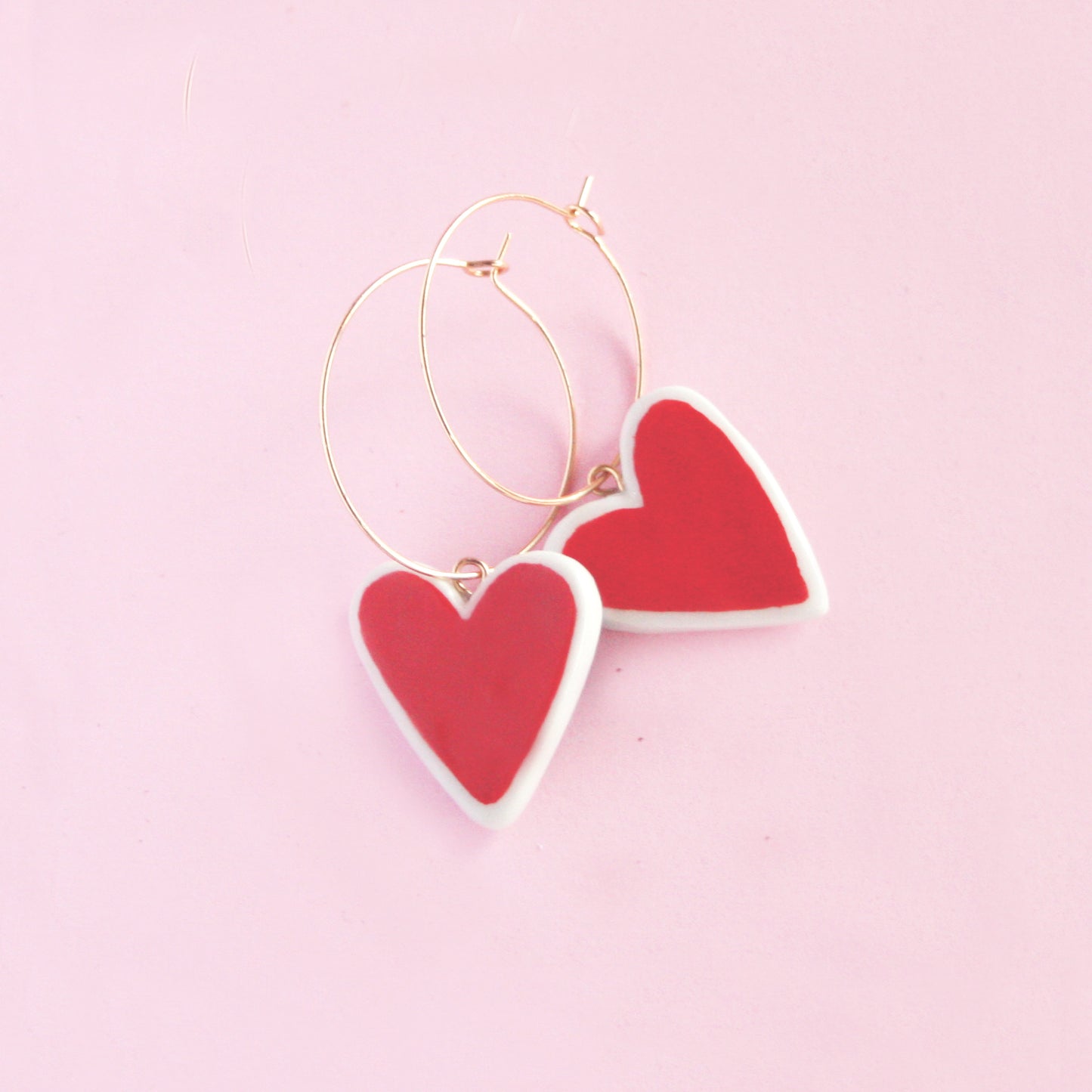 REVERSIBLE HEART HOOP EARRINGS