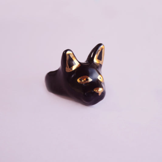 BLACK CAT - PORCELAIN RING