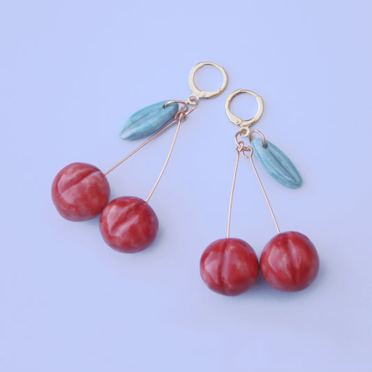 CHERRY - PORCELAIN EARRINGS