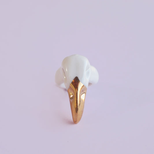 BIRD SKULL - PORCELAIN RING