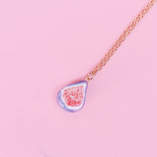 JULY : FIG CHARM NECKLACE