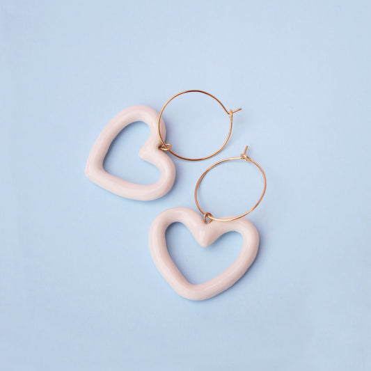 LOLITA HEART HOOP EARRINGS