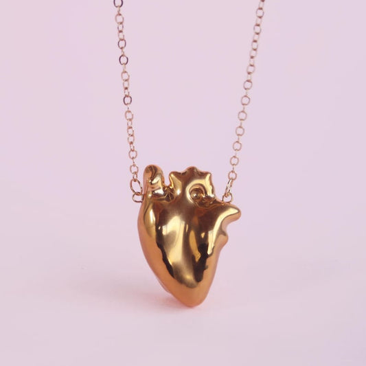 GOLDEN HEART - PORCELAIN NECKLACE