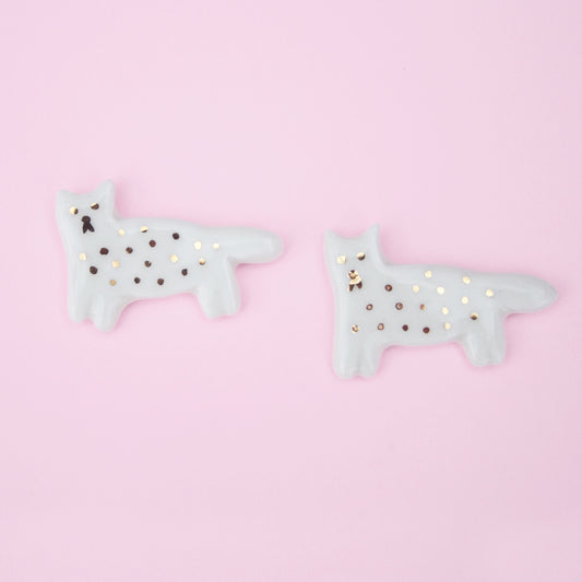 CAT - PORCELAIN BROOCH