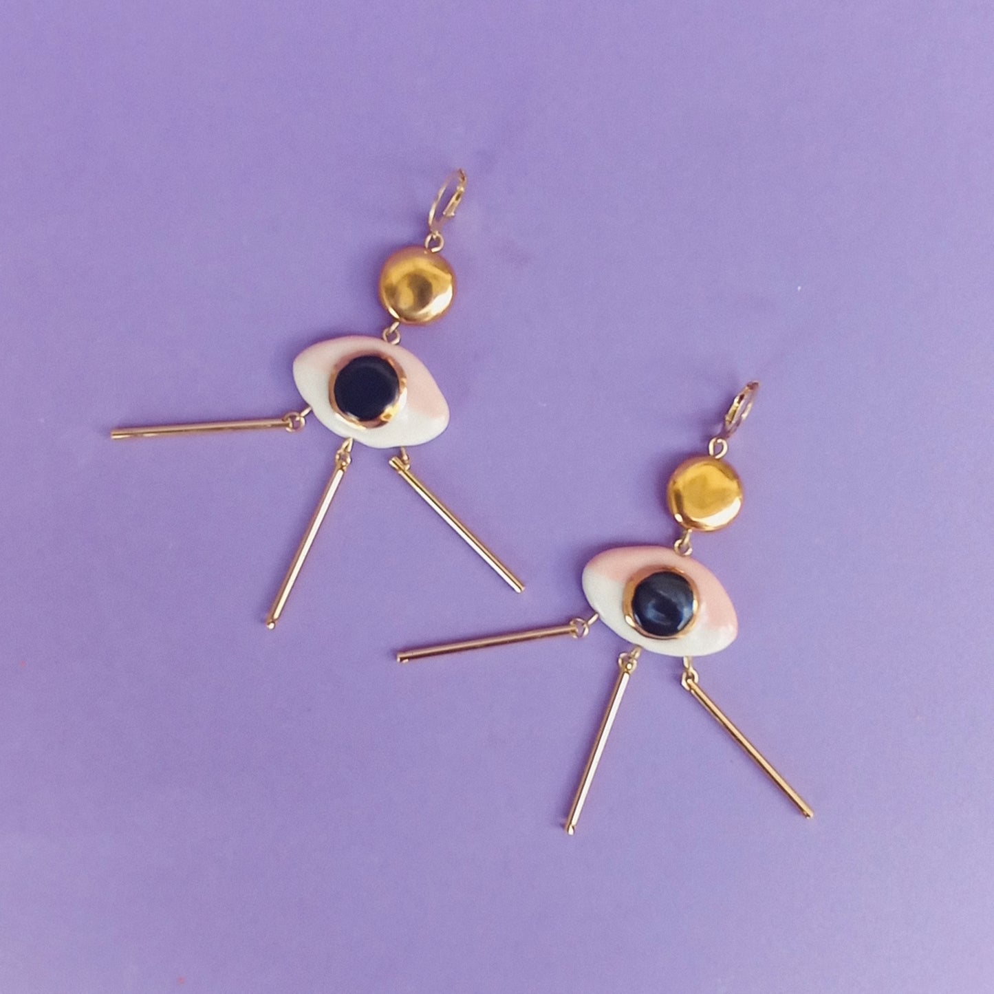 EYE DANGLE EARRINGS