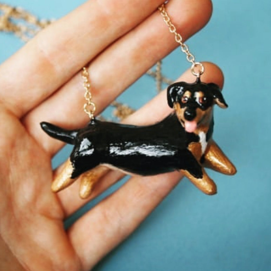 PET PORTRAIT NECKLACE / Custom Dog or Cat Pendat