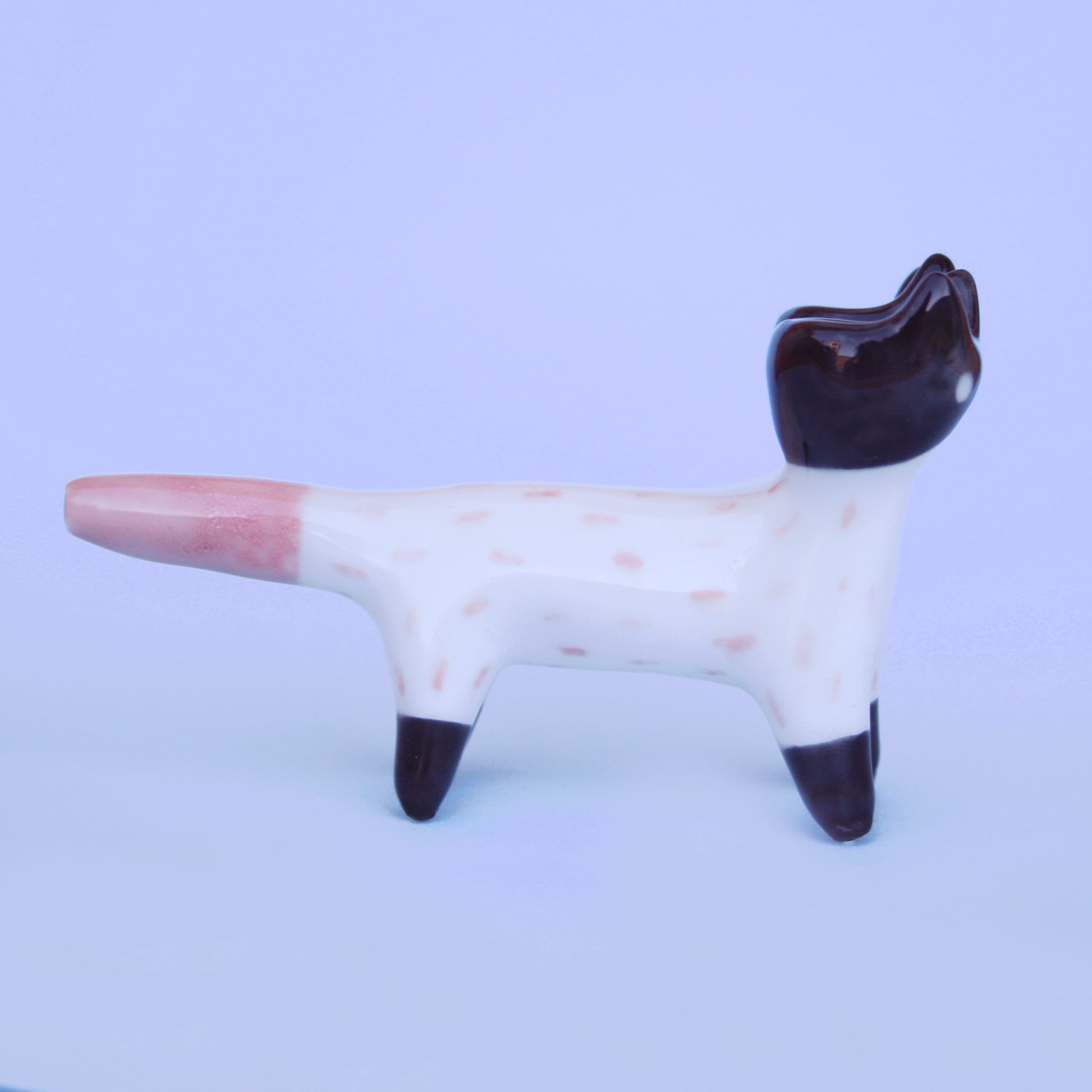 Siamese cat ceramic smoking pipe