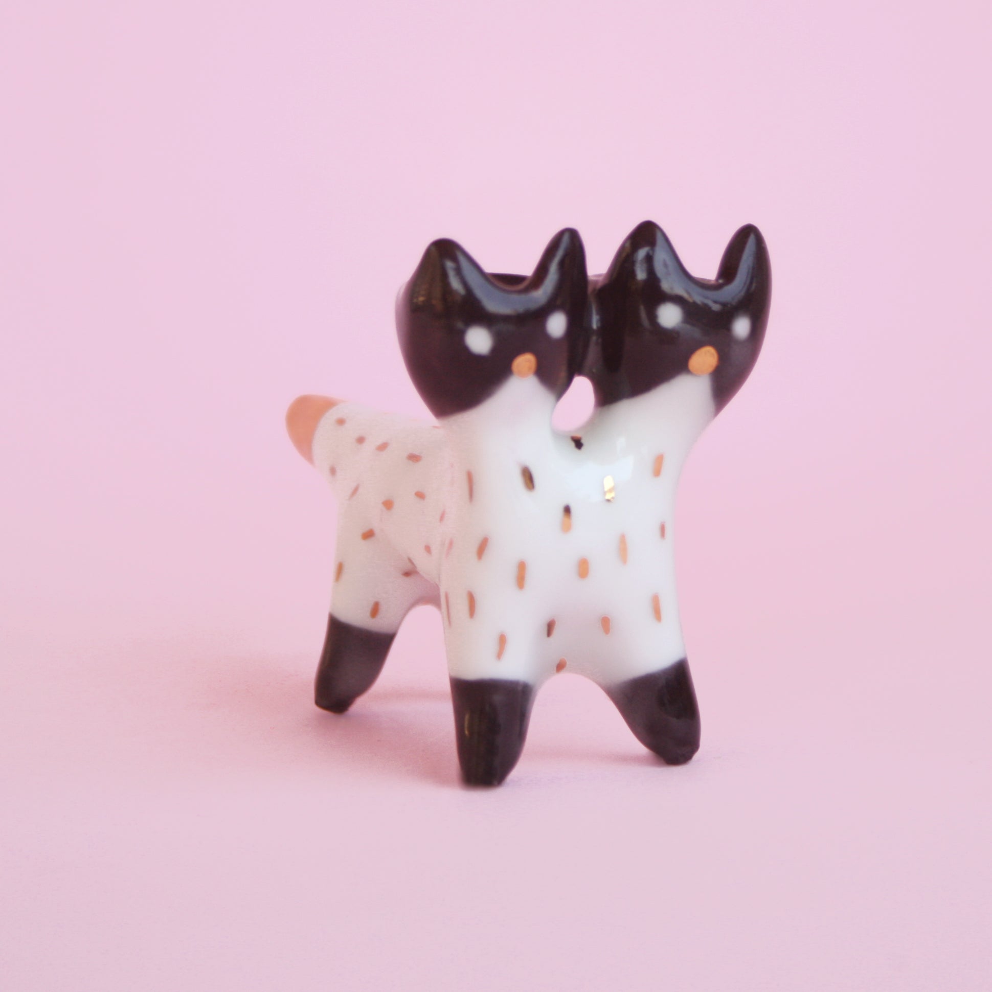 Ceramic cat pipe Siamese twin cat