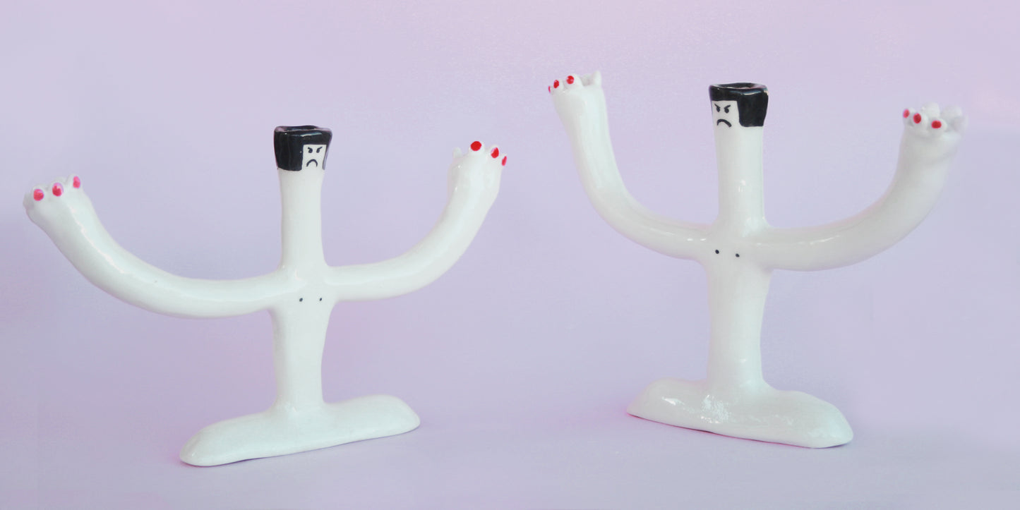 SIAMESE TWIN CANDLE HOLDER